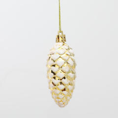 Plastic material christmas pinecone decoration christmas tree supplies