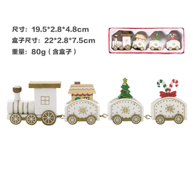 Christmas colorful painting gift for children christmas train decoration for table