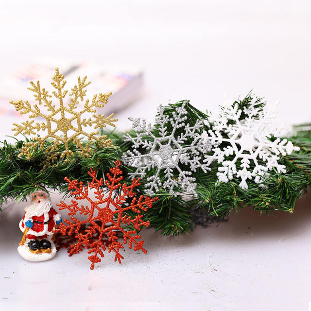 12.8cm colorful snowflake christmas decoration wedding decoration supplies 3pcs/set