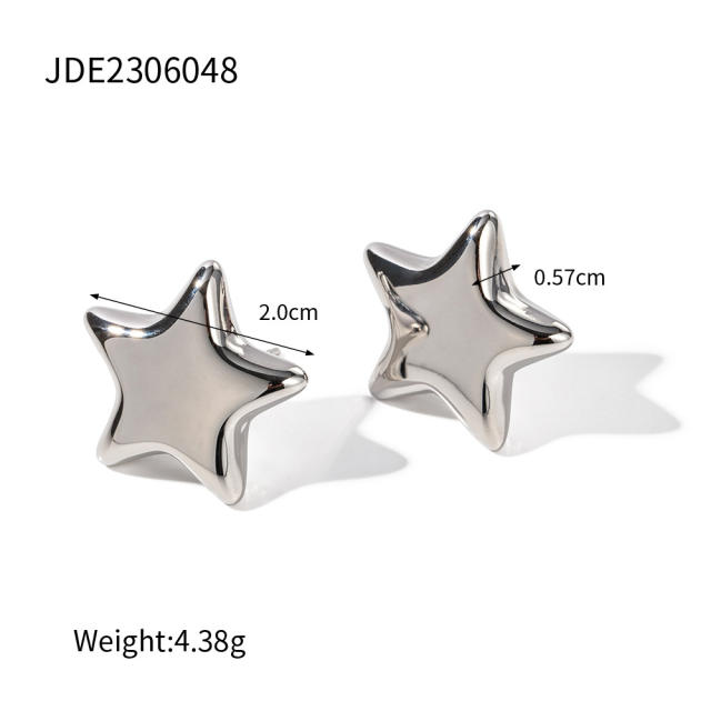 16K gold plated starfish  star series stainless steel necklace earrings