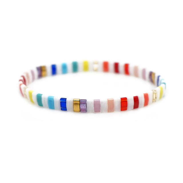 Personality colorful tila bead women bracelet