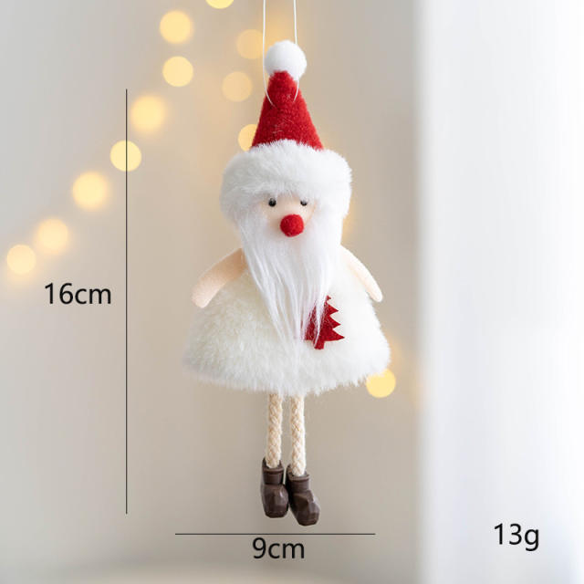 Christmas decoration fluffy doll santa elk christmas tree accessory