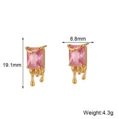 18KG cute lava design stainless steel earrings hoop earrings