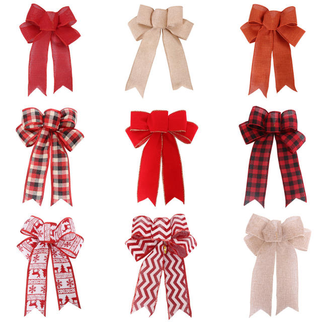 Christmas decoration Linen bow home decoration