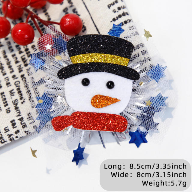 Cute christmas duckbill hair clips for kids