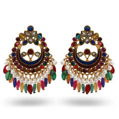 Colorful tassel boho dangle earrings indian earrings