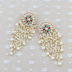 Vintage pearl bead tassel dangle earrings for women holiday earrings