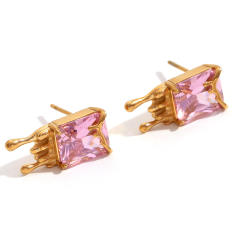 18KG cute lava design stainless steel earrings hoop earrings