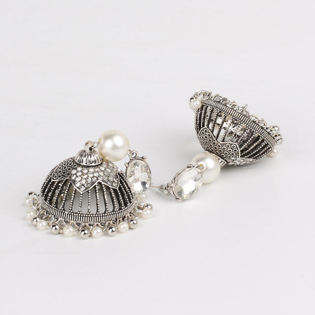 National trend gold silver indian earrings dangle earrings