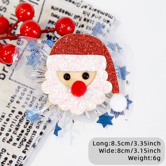 Cute christmas duckbill hair clips for kids