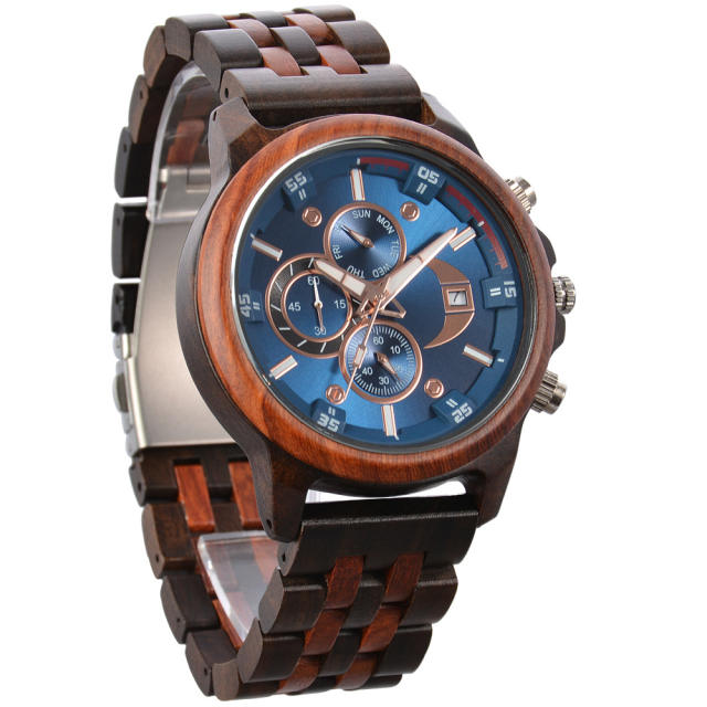 Classic wood material hot sale watch for men