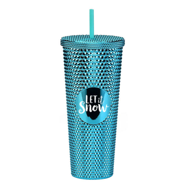 710ml large capacity popular ins christmas cups with straws