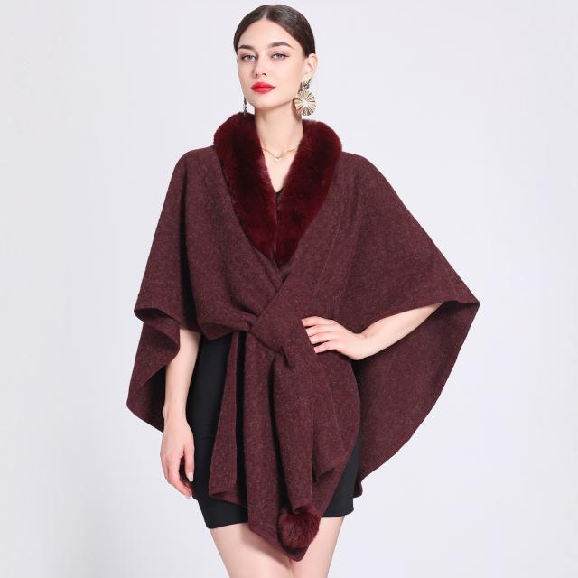 Occident fashion imitation rabbit hair women loose shawl