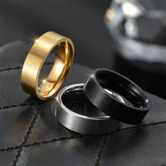 8mm simple stainless steel rings band for men