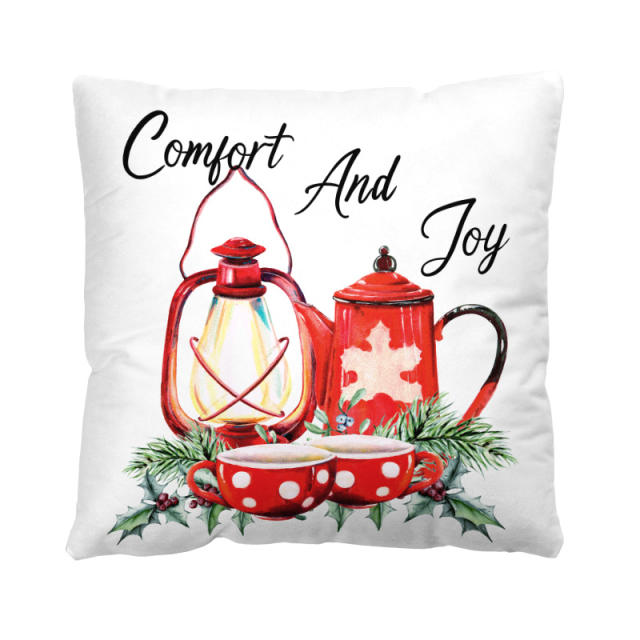 Merry christmas home throw pillow case