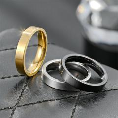 4mm simple design stainless steel rings band pinky rings