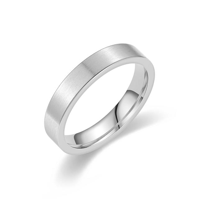 4mm simple design stainless steel rings band pinky rings