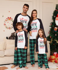 Merry christmas plaid pattern family pajamas