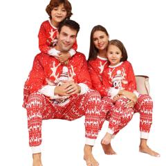 Amazon cartoon elk red color snowflake christmas pajamas family mathing outfits