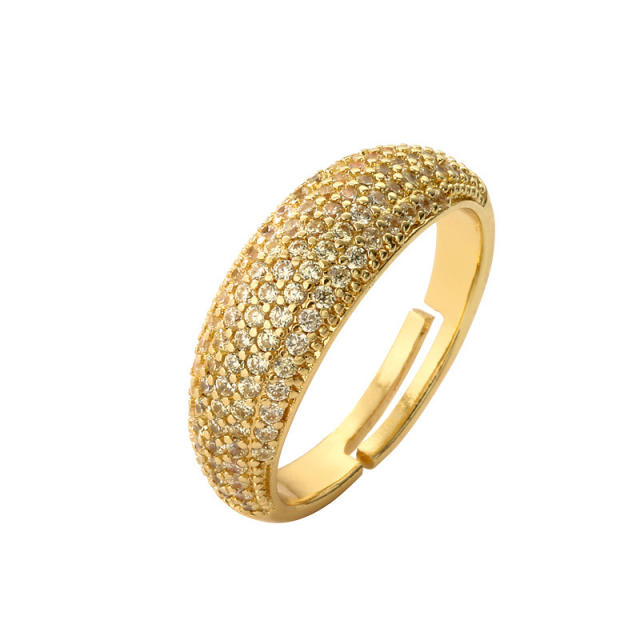 Luxury 18K gold plated diamond rings for women
