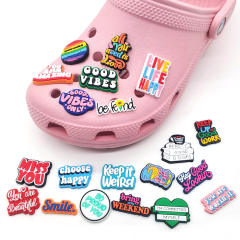 PVC 20 design soft shoes charms for crocs