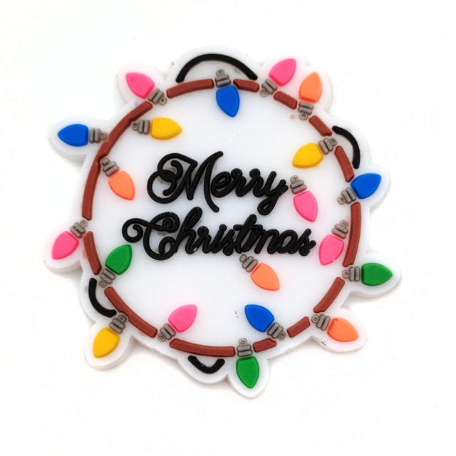 Christmas design soft PVC shoes charms for crocs