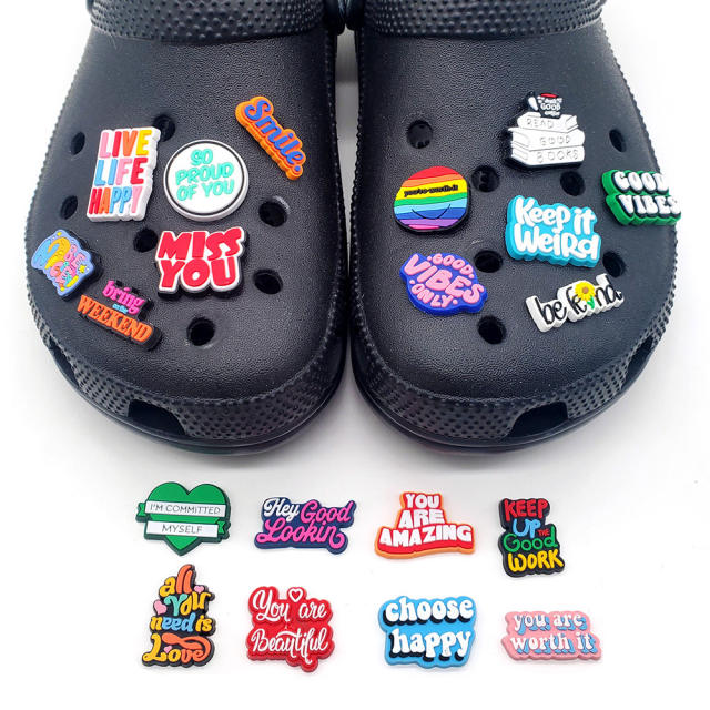 PVC 20 design soft shoes charms for crocs