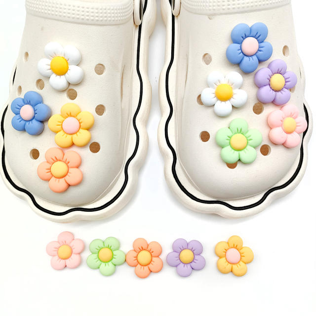 Sweet resin flower shoes charms for crocs