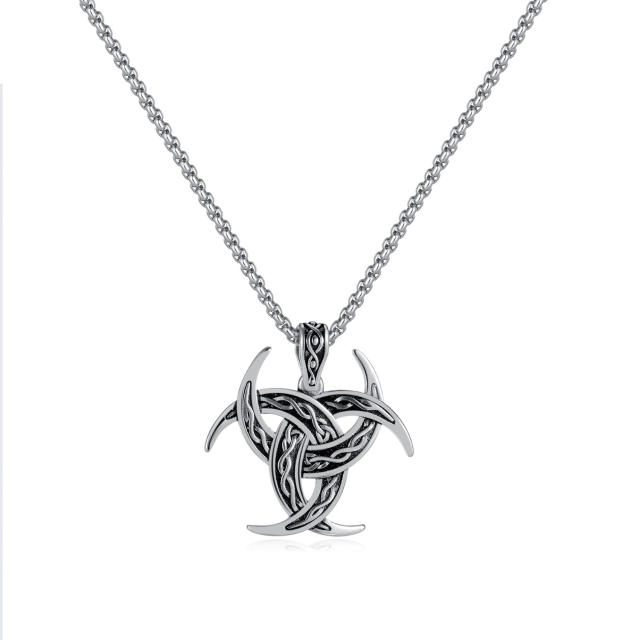 Personality Ancient Egypt snake beauty pendant stainless steel necklace for men