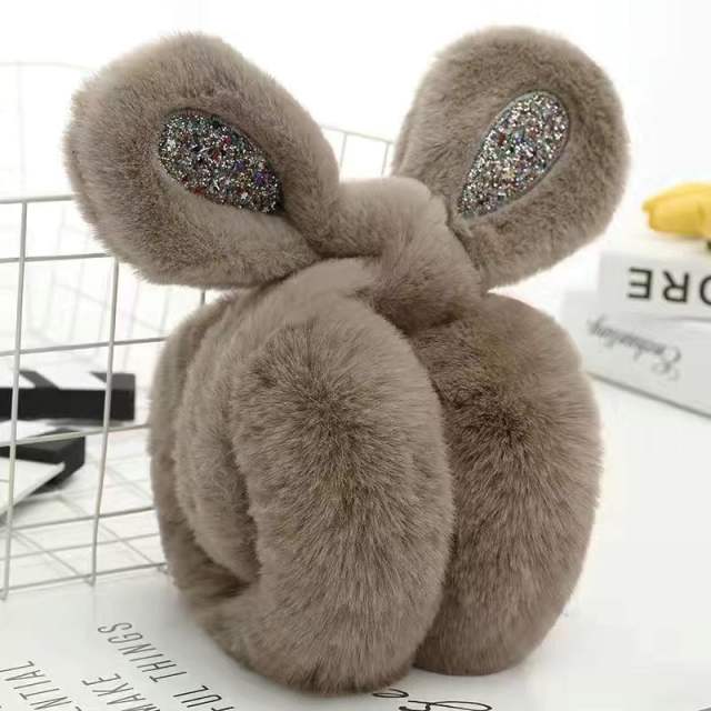 Winter autumn cute rabbit ear fluffy ear warmer