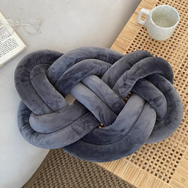 INS creative twisted design velvet throw pillow