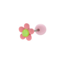 Cute candy color tiny flower stainless steel needle cartilage earrings