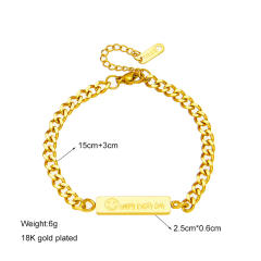 Easy match multi element stainless steel chain bracelet diamond bracelet
