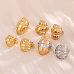 18KG Chunky geometric design stainless steel finger rings