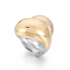18KG Chunky geometric design stainless steel finger rings