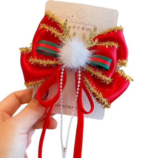 Christmas gift sweet bow hair clips for kids