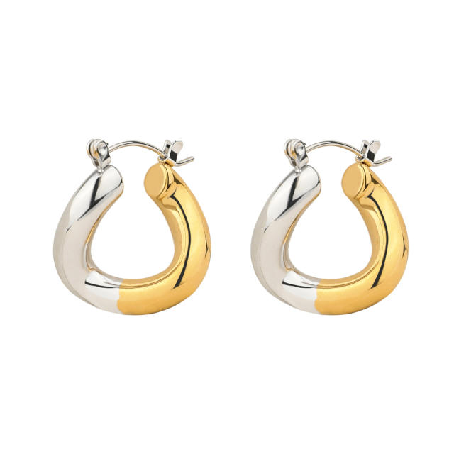 INS hot sale heart diamond stainless steel earrings collection