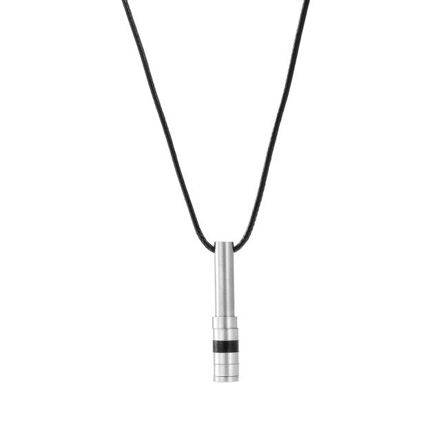 Creative stainless steel pendant wax rope long necklace couple necklace