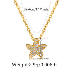 Delicate diamond gold color christmas gift real gold plated necklace earrings