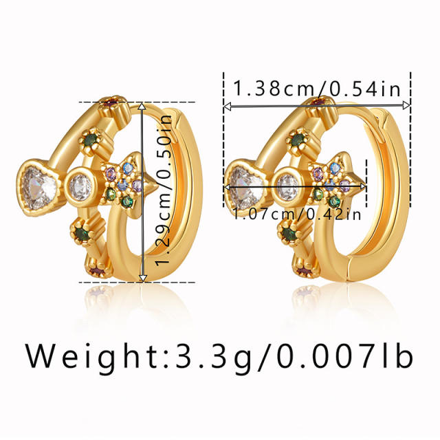 Delicate diamond gold color christmas gift real gold plated necklace earrings