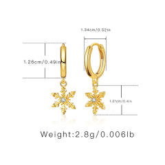 Delicate diamond gold color christmas gift real gold plated necklace earrings