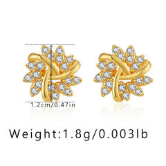 Delicate diamond gold color christmas gift real gold plated necklace earrings
