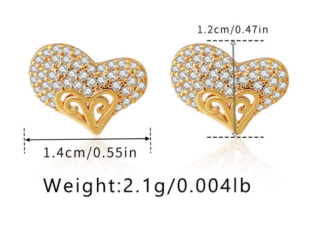 Delicate diamond gold color christmas gift real gold plated necklace earrings