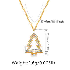 Delicate diamond gold color christmas gift real gold plated necklace earrings