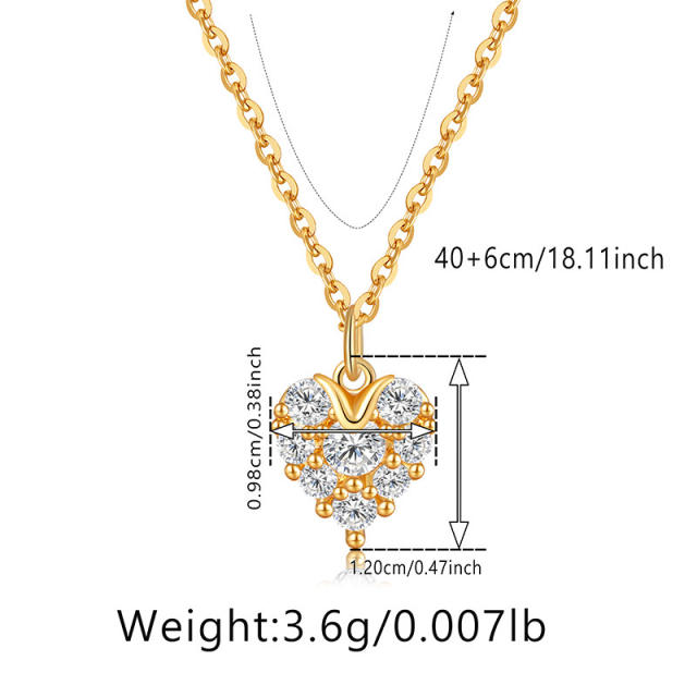 Delicate diamond gold color christmas gift real gold plated necklace earrings