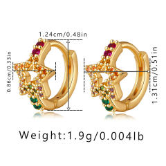 Delicate diamond gold color christmas gift real gold plated necklace earrings