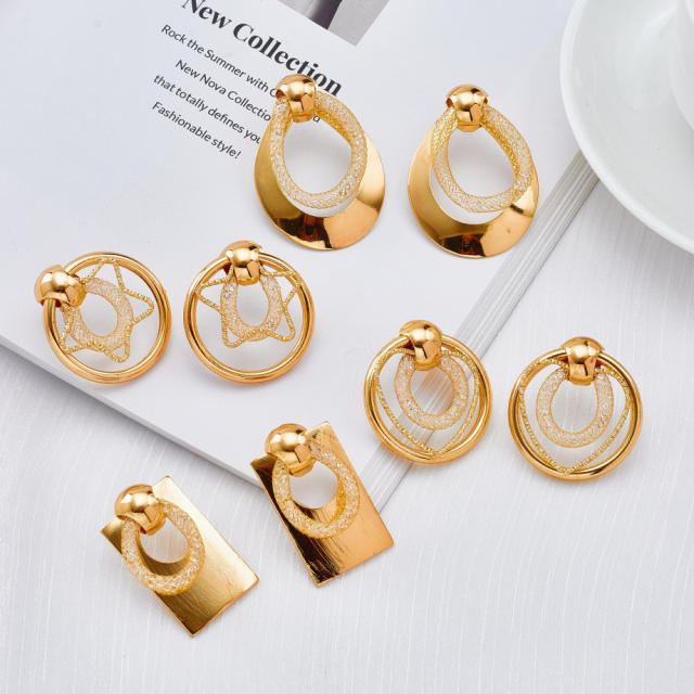 Punk trend geometric design women earrings