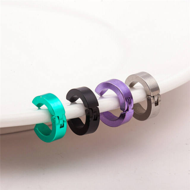 Unique easy match colorful stainless steel ear cuff for men women