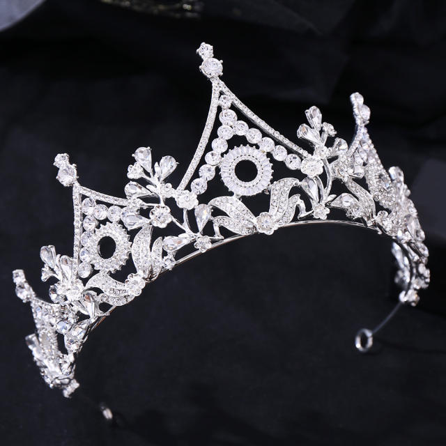 Baroque princess metal rhinestone diamond hair crown