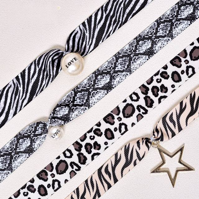 DIY leopard zebra snake pattern ribbon